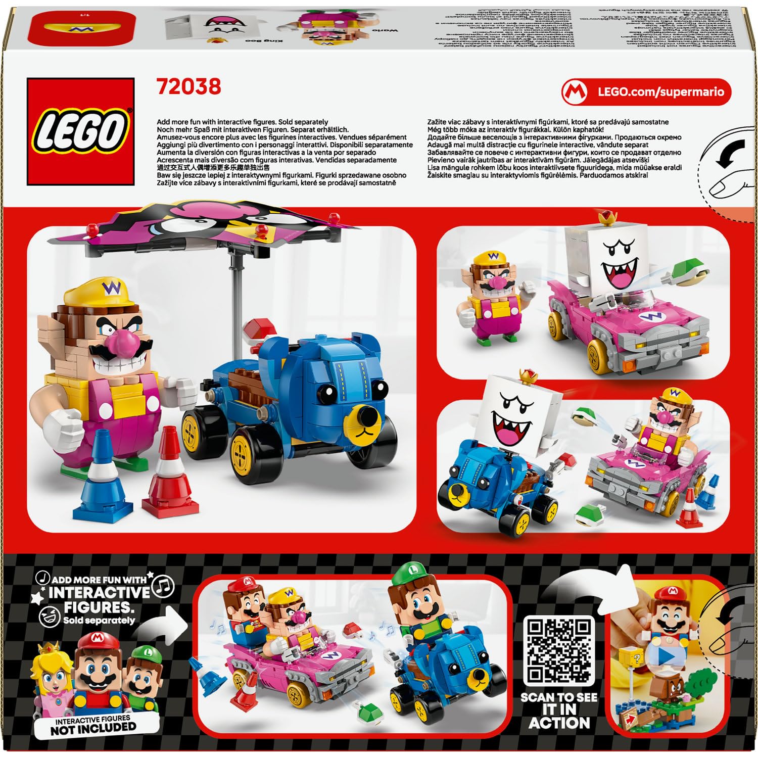 LEGO Super Mario: Mario Kart – Wario ve King Boo 72038 – 8+ Yaş Çocuklar için Wario ve King Boo Figürleri ile İki Kartlı Yaratıcı Oyuncak Yapım Seti, Eğlenceli Hediye Fikri ve Oyun Deneyimi (512P)