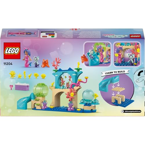 LEGO Gabby’s Dollhouse Deniz Kızı Gabby’nin Akvaryum Macerası 11204-4 Yaş ve Üzeri Deniz ve Okyanus Seven Çocuklar için Okyanus Hayvanları İçeren Yaratıcı Oyuncak Yapım Seti, Hediye Fikri(103 Parça)