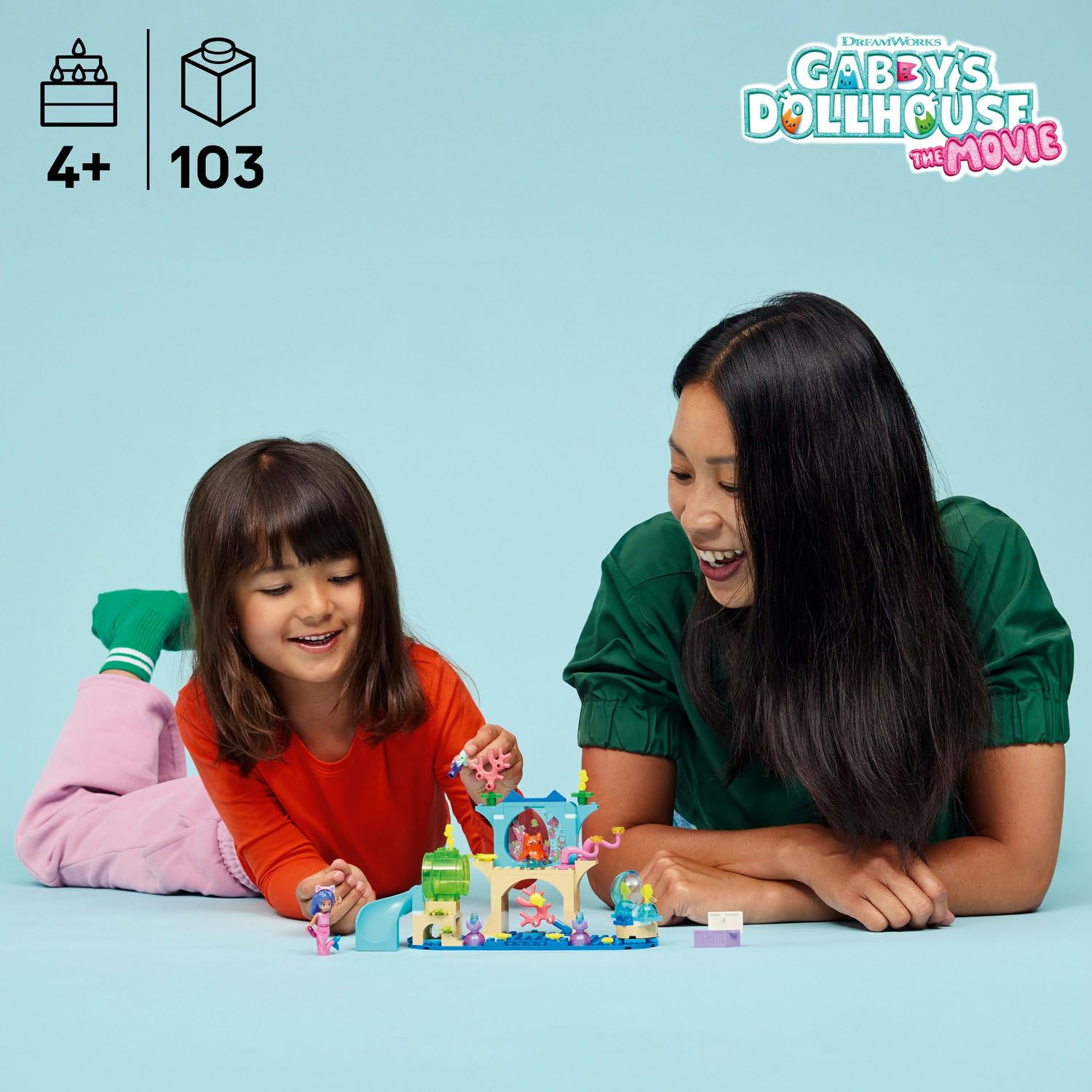 LEGO Gabby’s Dollhouse Deniz Kızı Gabby’nin Akvaryum Macerası 11204-4 Yaş ve Üzeri Deniz ve Okyanus Seven Çocuklar için Okyanus Hayvanları İçeren Yaratıcı Oyuncak Yapım Seti, Hediye Fikri(103 Parça)