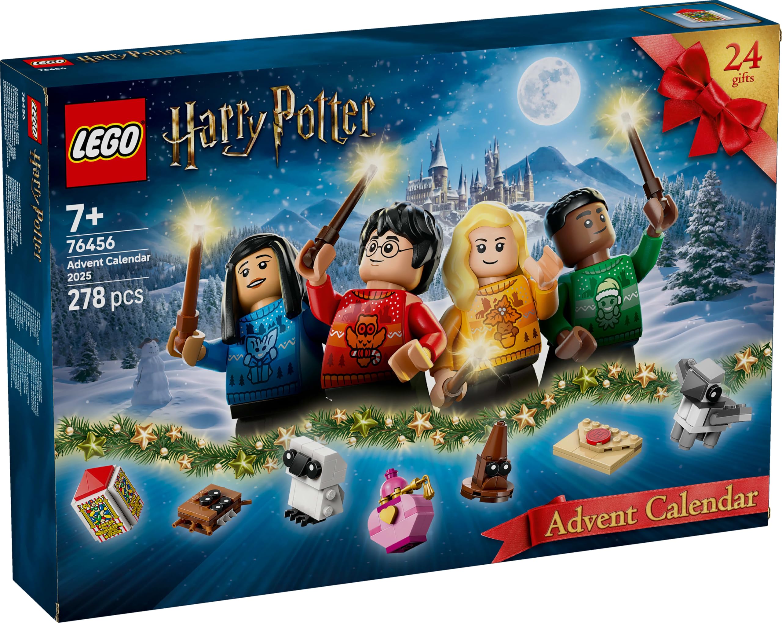 LEGO Harry Potter 2025 Yılbaşı Takvimi 76456 – 7 Yaş ve Üzeri Çocuklar İçin Sürpriz Figürlü Yaratıcı Oyuncak Yapım Seti, Koleksiyonluk Parçalarla Yılbaşına Geri Sayım Eğlencesi ve Hediye (278 Parça)