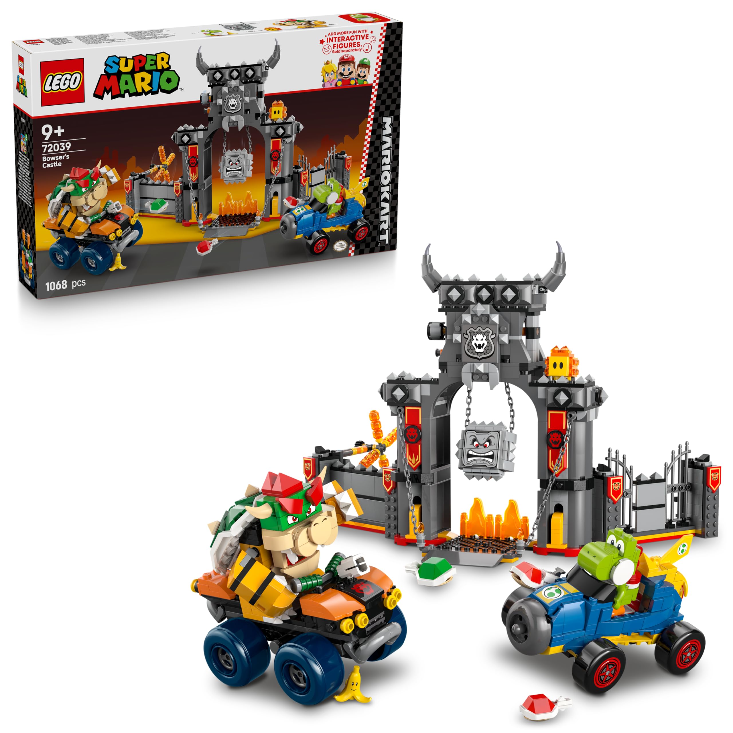 LEGO Super Mario: Mario Kart – Bowser Kalesi 72039 – 9 Yaş ve Üzeri Çocuklar İçin Bowser Kale Temalı Yaratıcı Oyuncak Yapım Seti, Genişletilebilir Oyun Deneyimi ve Eğlenceli Hediye Fikri (1068 Parça)