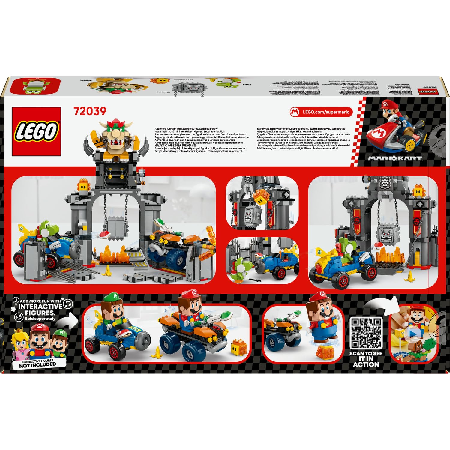 LEGO Super Mario: Mario Kart – Bowser Kalesi 72039 – 9 Yaş ve Üzeri Çocuklar İçin Bowser Kale Temalı Yaratıcı Oyuncak Yapım Seti, Genişletilebilir Oyun Deneyimi ve Eğlenceli Hediye Fikri (1068 Parça)