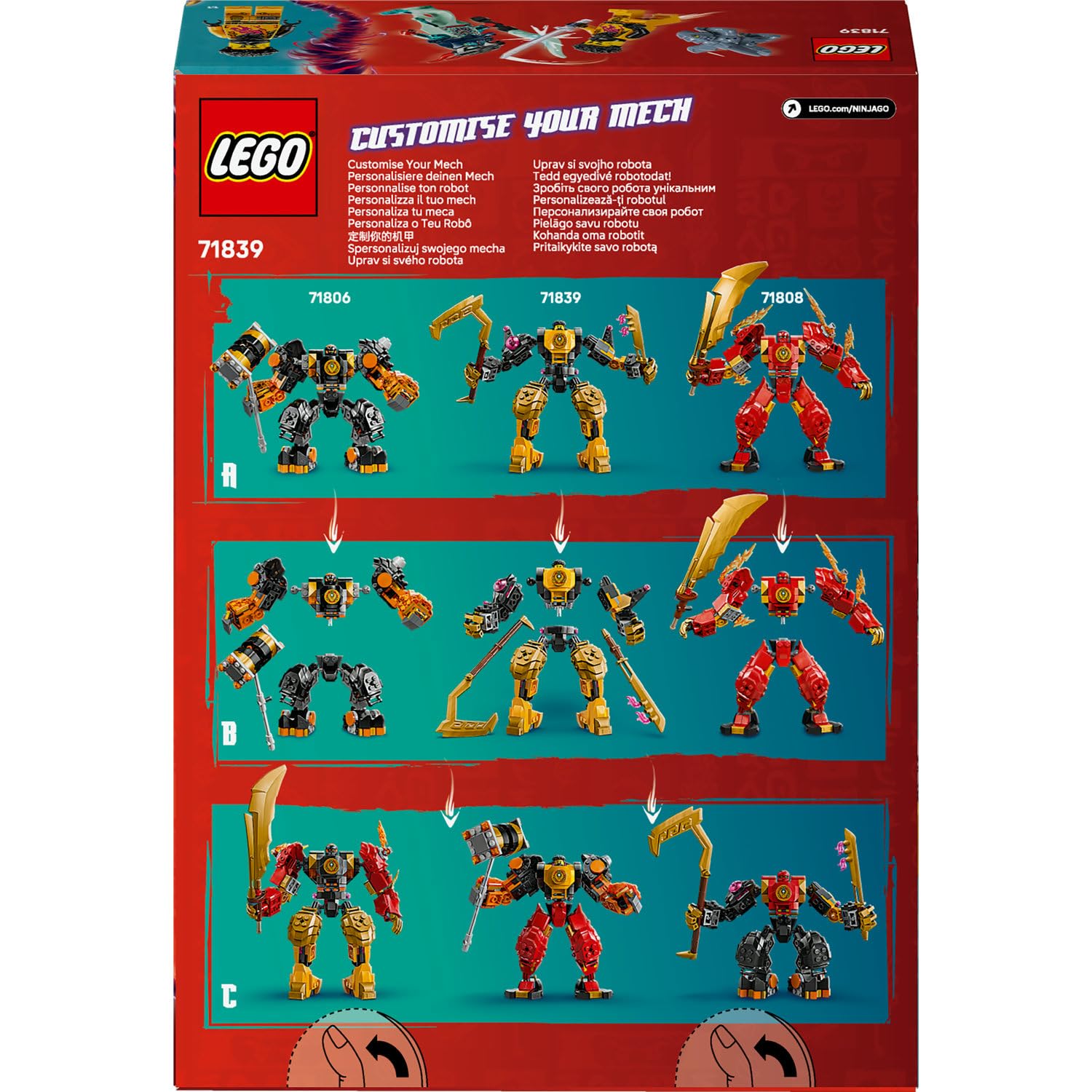LEGO NINJAGO Arin’in Spinjitzu Savaş Robotu 71839-7 Yaş ve Üzeri Çocuklar için Arin ve Hayalet Ejderinsan Savaşçı Minifigürleri ve Ejderha Modeli İçeren Yaratıcı Oyuncak Yapım Seti (213 Parça)