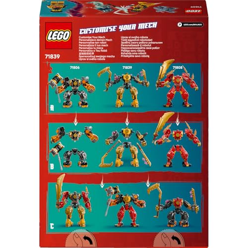 LEGO NINJAGO Arin’in Spinjitzu Savaş Robotu 71839-7 Yaş ve Üzeri Çocuklar için Arin ve Hayalet Ejderinsan Savaşçı Minifigürleri ve Ejderha Modeli İçeren Yaratıcı Oyuncak Yapım Seti (213 Parça)