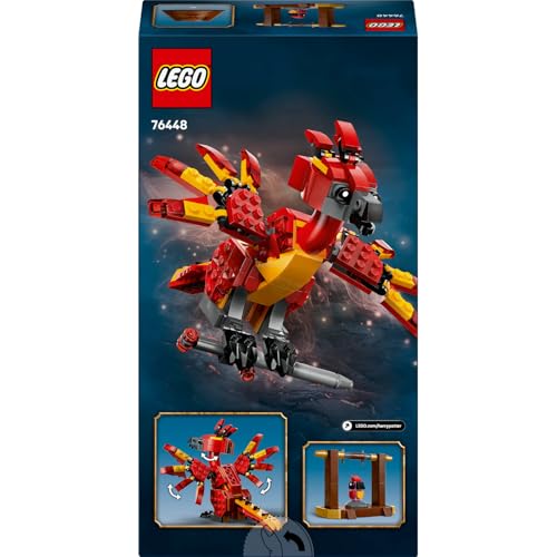 LEGO Harry Potter Fawkes: Dumbledore’un Anka Kuşu 76448-8 Yaş Üzeri Kız ve Erkek Çocuklar için Kavrayıcı Pençeleri Olan Hareketli Fawkes Figürü İçeren Mitolojik Hayvan Figürü Yapım Seti (299 Parça)