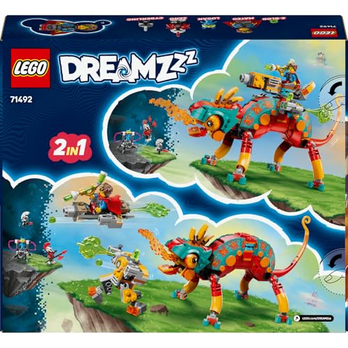 LEGO DREAMZzz Mateo’nun Ateş Bukalemunu 71492-7 Yaş Üzeri Kız ve Erkek Çocuklar için Mateo ve Zero Minifigürleri ve Logan, Z-Blob ve Sibercik Figürleri İçeren Yaratıcı Oyuncak Yapım Seti (443 Parça)