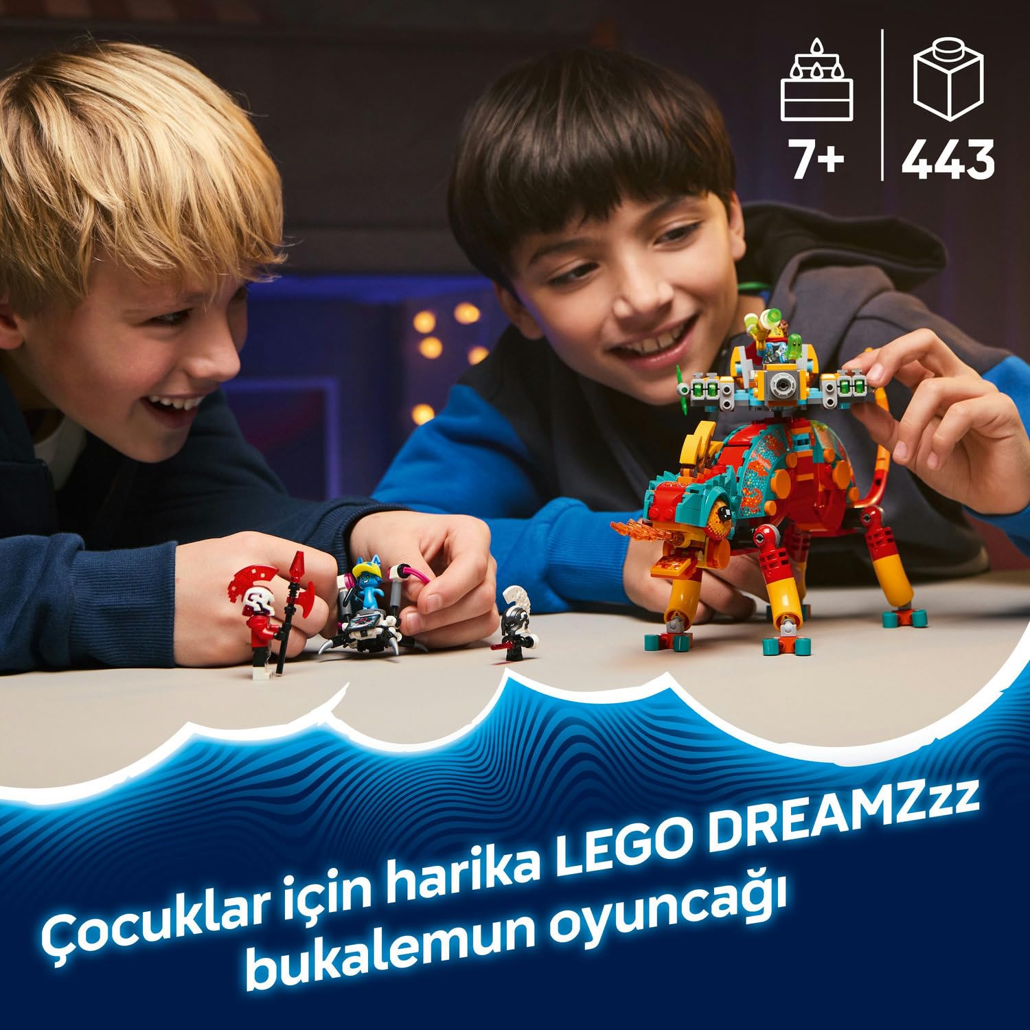 LEGO DREAMZzz Mateo’nun Ateş Bukalemunu 71492-7 Yaş Üzeri Kız ve Erkek Çocuklar için Mateo ve Zero Minifigürleri ve Logan, Z-Blob ve Sibercik Figürleri İçeren Yaratıcı Oyuncak Yapım Seti (443 Parça)