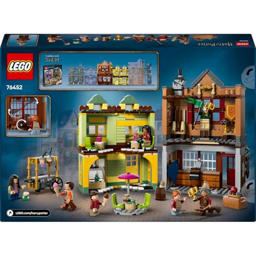 LEGO Harry Potter Kaliteli Quidditch Malzemeleri ve Dondurma Salonu 76452-8 Yaş ve Üzeri Çocuklar için Diagon Yolu Dükkanlarını İçeren Yaratıcı Oyuncak Yapım Seti, Doğum Günü Hediyesi (795 Parça)