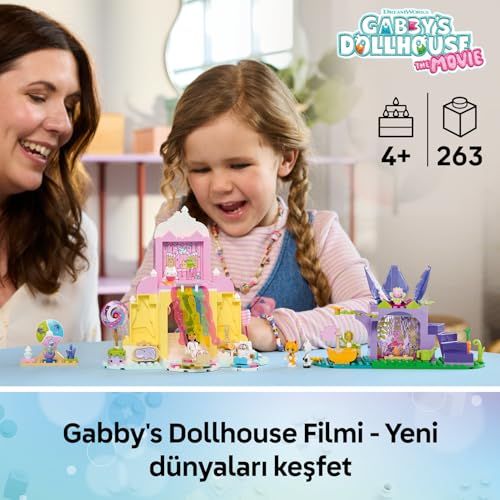 LEGO Gabby’s Dollhouse Tatlı Şekerleme Dağı ve Kedi Bahçesi 11205-4 Yaş ve Üzeri Çocuklar için Kedi Figürü İçeren Hayvan Temalı Yaratıcı Oyuncak Yapım Seti, Doğum Günü Hediye Fikri (263 Parça)