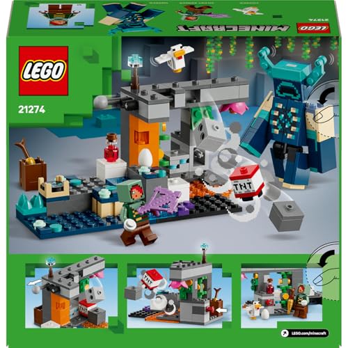 LEGO Minecraft Bekçi Karşılaşması 21274 - Video Oyunu Seven 7 Yaş ve Üzeri Çocuklar için Minecraft Temalı Koleksiyonluk Yaratıcı Oyuncak Yapım seti, Doğum Günü Hediyesi (238 Parça)