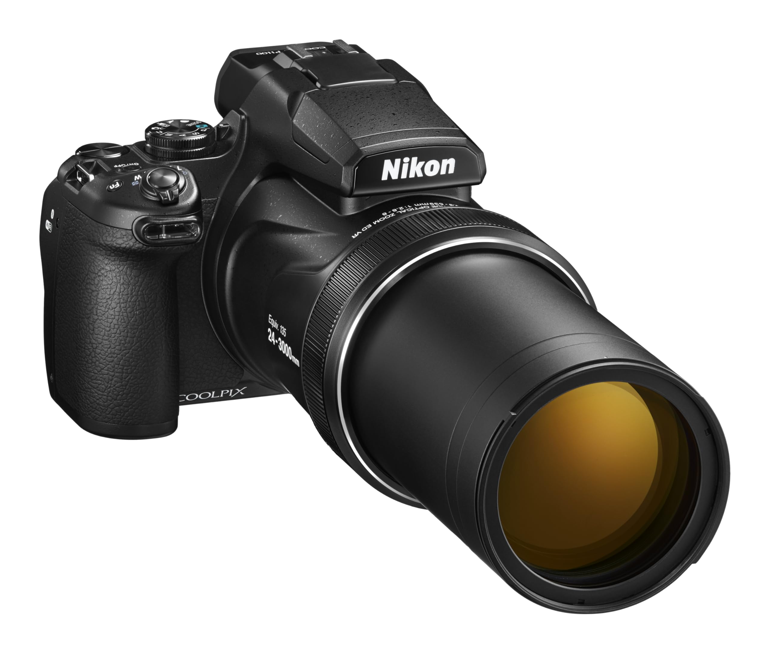 NIkon COOLPIX P1100 Superzoom Dijital Fotoğraf Makinesi | Görüntü Sabitlemeli 125x Optik Zoom 16 MP 4K Ultra HD Video Wi-Fi Bağlantısı RAW Format ve Dönen LCD Ekran (Siyah)