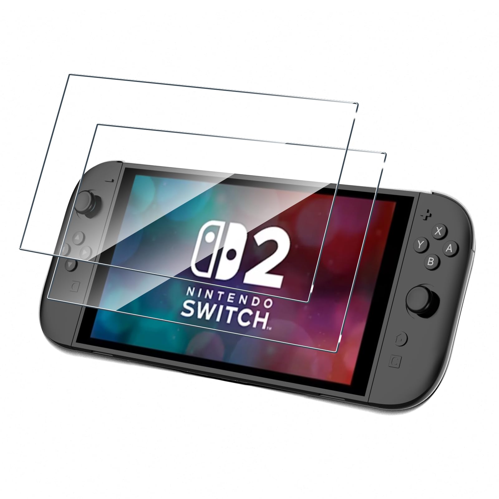 Aiziki Switch 2 Ekran Koruyucu Temperli Cam için Tasarlanmış 2'li Paket, Ultra Dayanıklı, 9H Sertlik Kırılmaz, Çizilmeye Dayanıklı, Nintendo Switch 2 Ekran Koruyucu için Kabarcıksız, Kılıf Dostu