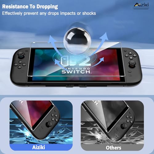 Aiziki Switch 2 Ekran Koruyucu Temperli Cam için Tasarlanmış 2'li Paket, Ultra Dayanıklı, 9H Sertlik Kırılmaz, Çizilmeye Dayanıklı, Nintendo Switch 2 Ekran Koruyucu için Kabarcıksız, Kılıf Dostu