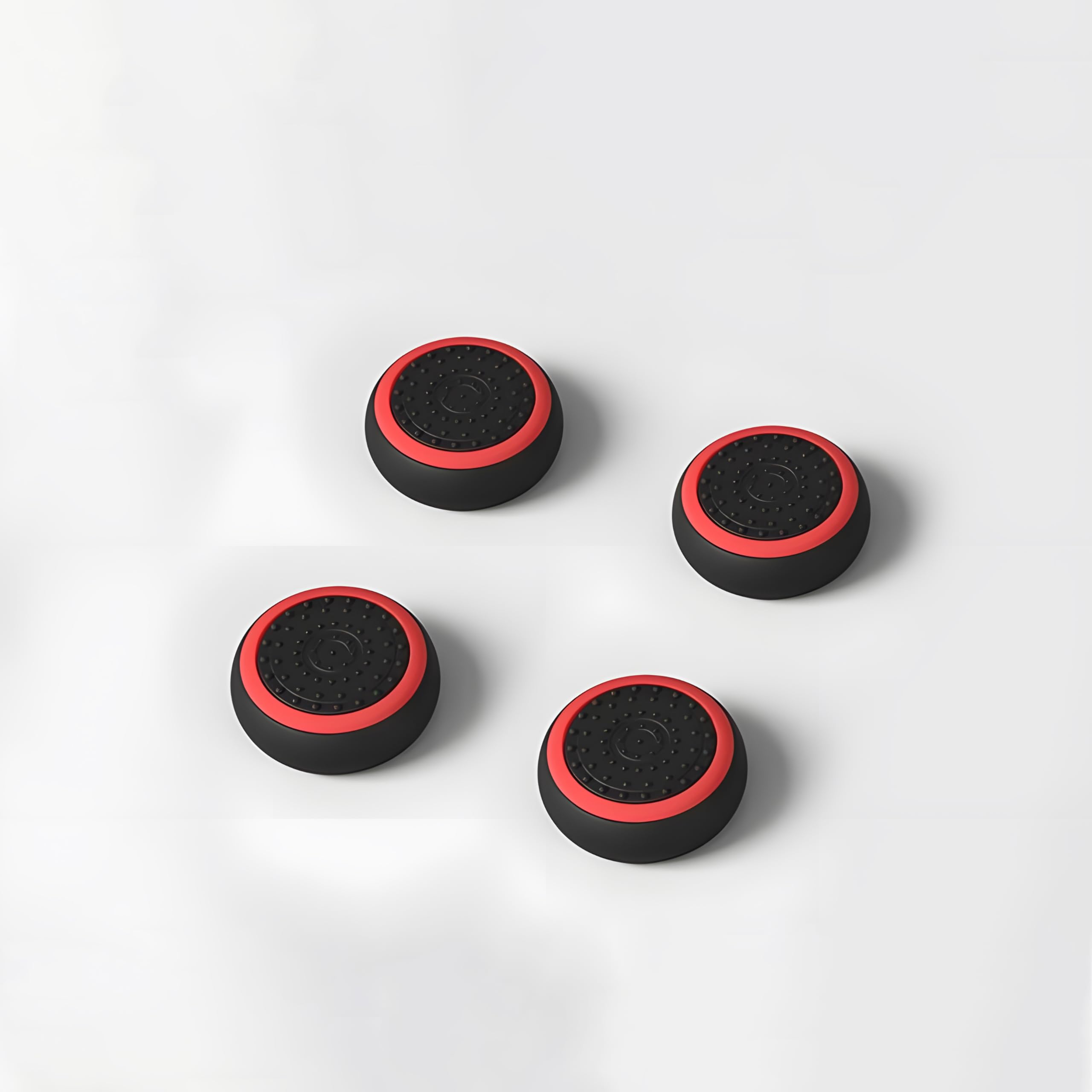Analog Stick Cap Koruyucu Başlık, Silikon Thumb Grip | Thumb Stick Silikon Caps Grip Koruması Aksesuar Seti PS5 / PS4 / PS3 / Xbox Series S/X Switch Controller Kol için (4 adet) (Siyah - Kırmızı)