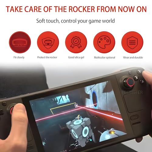 Analog Stick Cap Koruyucu Başlık, Silikon Thumb Grip | Thumb Stick Silikon Caps Grip Koruması Aksesuar Seti PS5 / PS4 / PS3 / Xbox Series S/X Switch Controller Kol için (4 adet) (Siyah - Kırmızı)