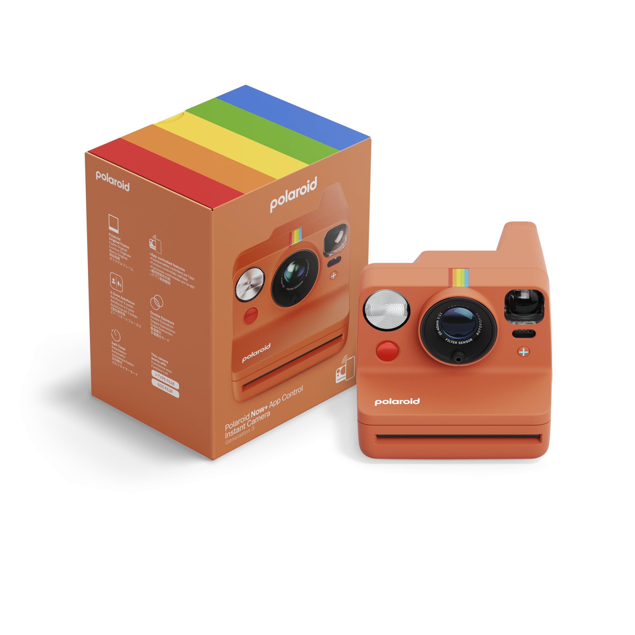 Polaroid Now+ Generation 3 Anlık Fotoğraf Makinesi, Coral, Turuncu