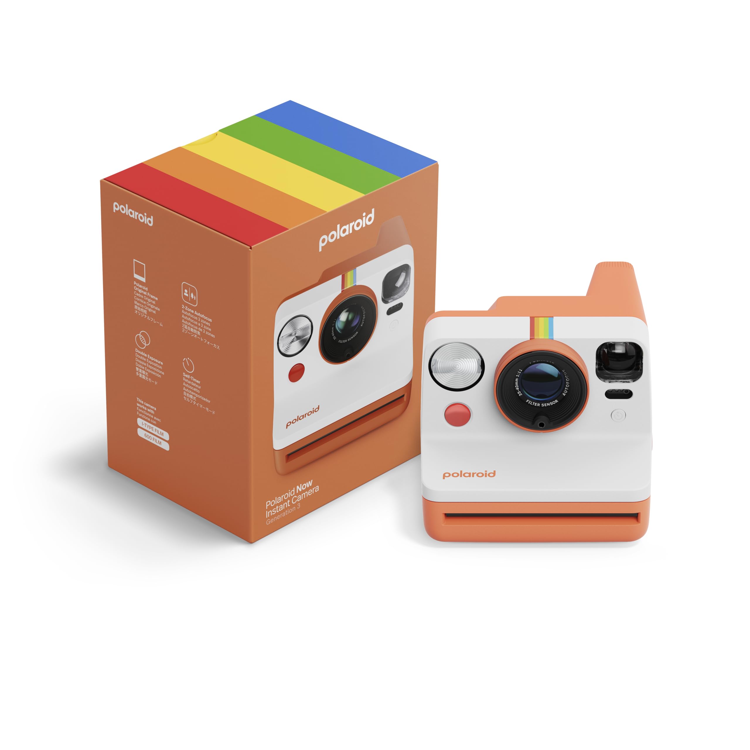 Polaroid Now Generation 3 Fotoğraf Makinesi, Coral, Turuncu