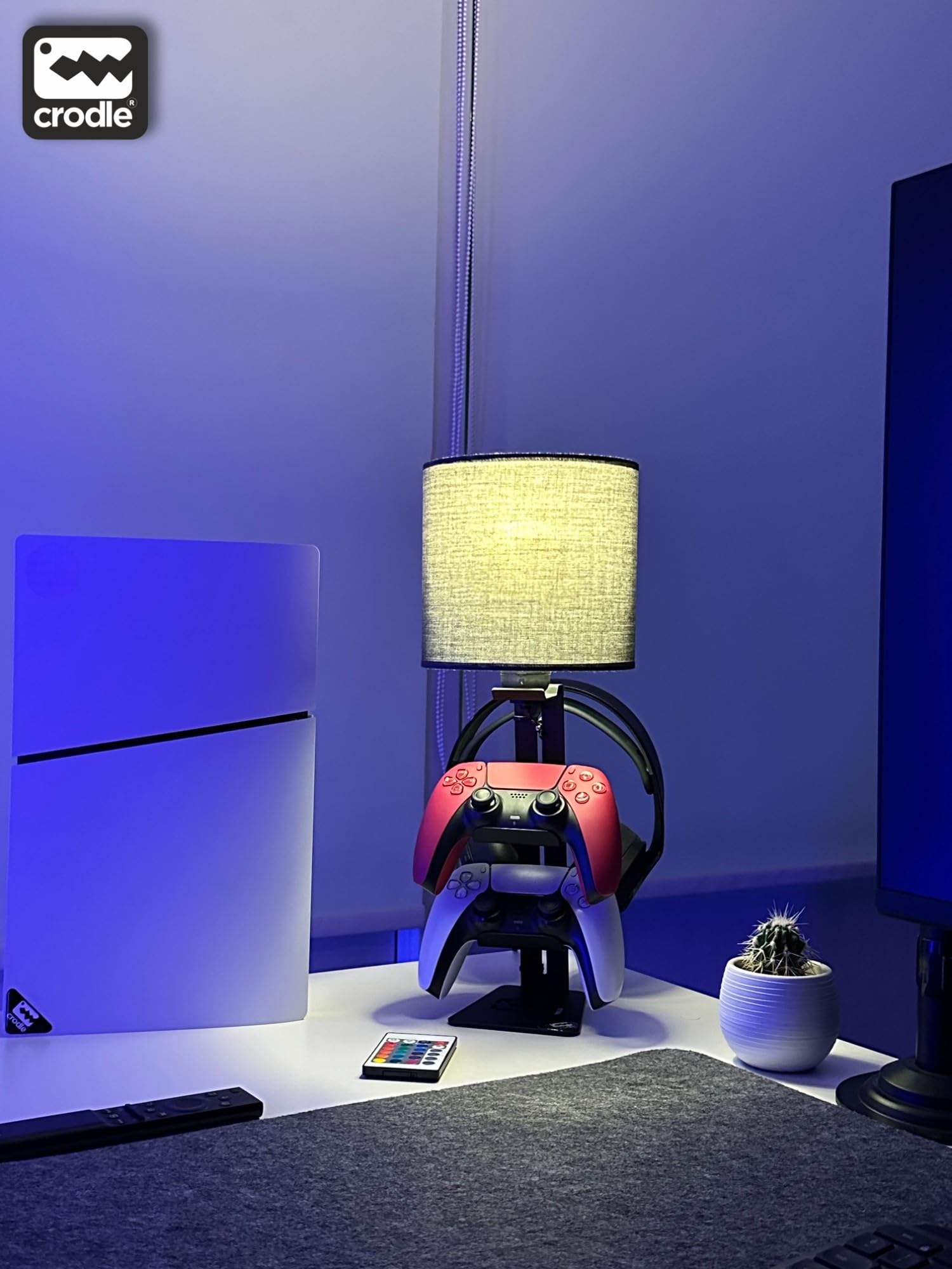 Dualsense Kulaklık Standı ve Masaüstü Ayarlanabilir RGB Kumandalı Masa Lambası Ps5 Xbox Ps4 Aksesuar