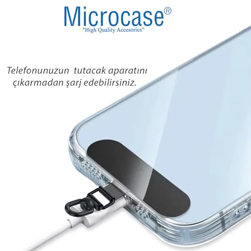 Microcase 360 Döner Başlıklı Telefon İp Askılıklar için Paslanmaz Çelik Tutacak Bağlantı Parçası-AL4