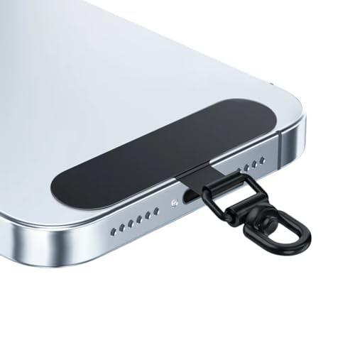 Microcase 360 Döner Başlıklı Telefon İp Askılıklar için Paslanmaz Çelik Tutacak Bağlantı Parçası-AL4