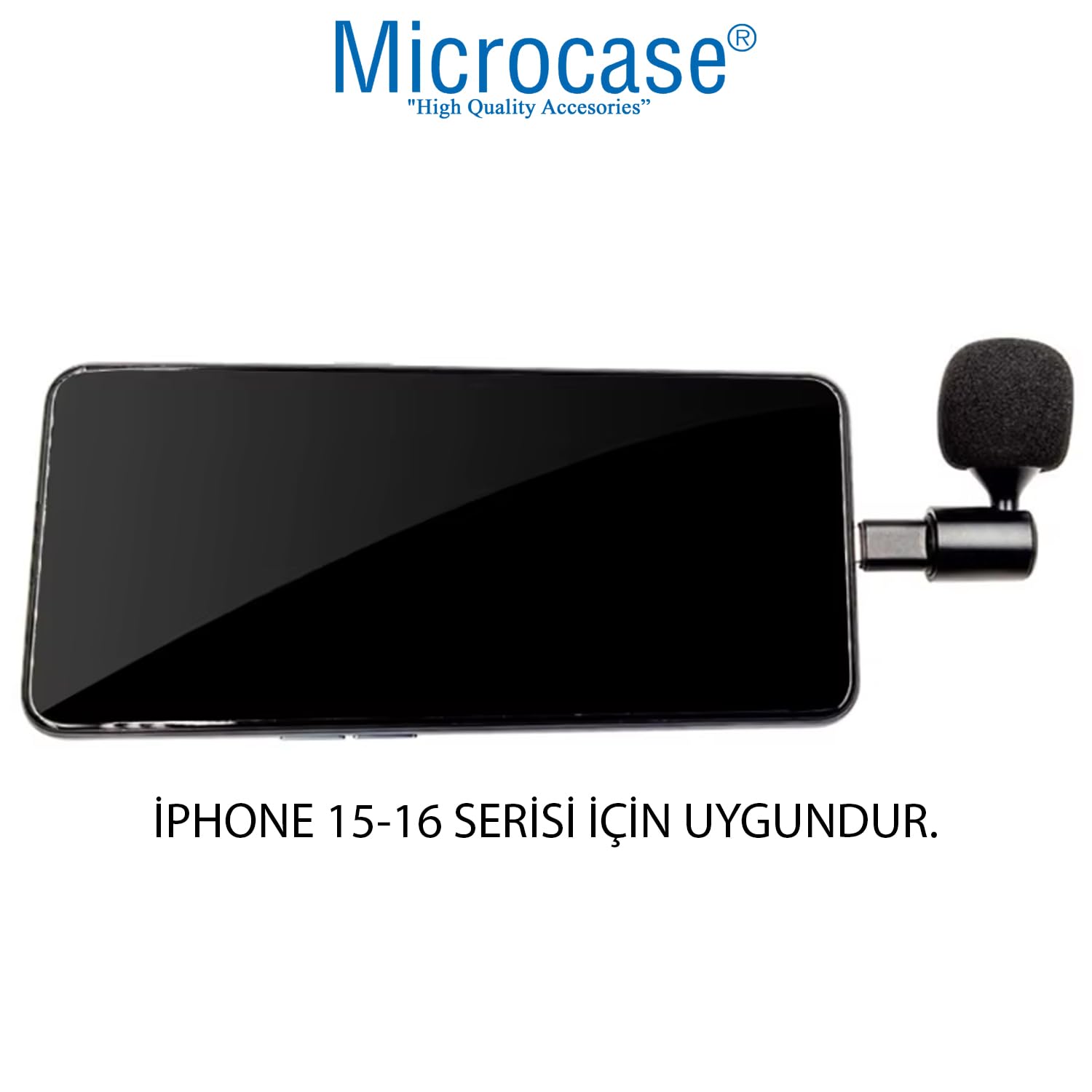 Microcase 90 Derece Döner Başlıklı Mini Type-C Ses Kayıt ve Mikrofon - AL4945