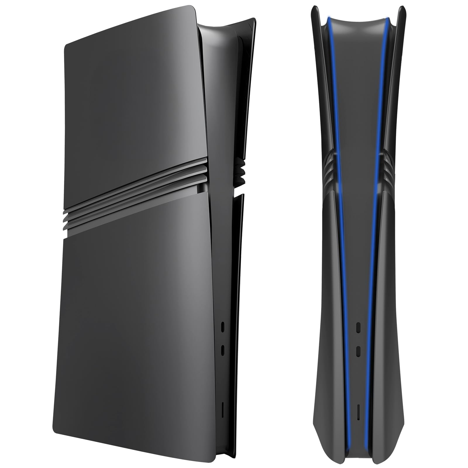 PS5 Pro Digital Edition için Kapak Plakaları, PlayStation 5 Pro Konsolu ile Uyumlu Mat FacePlates Aksesuarları ABS Yedek Yan Kılıf (Siyah)