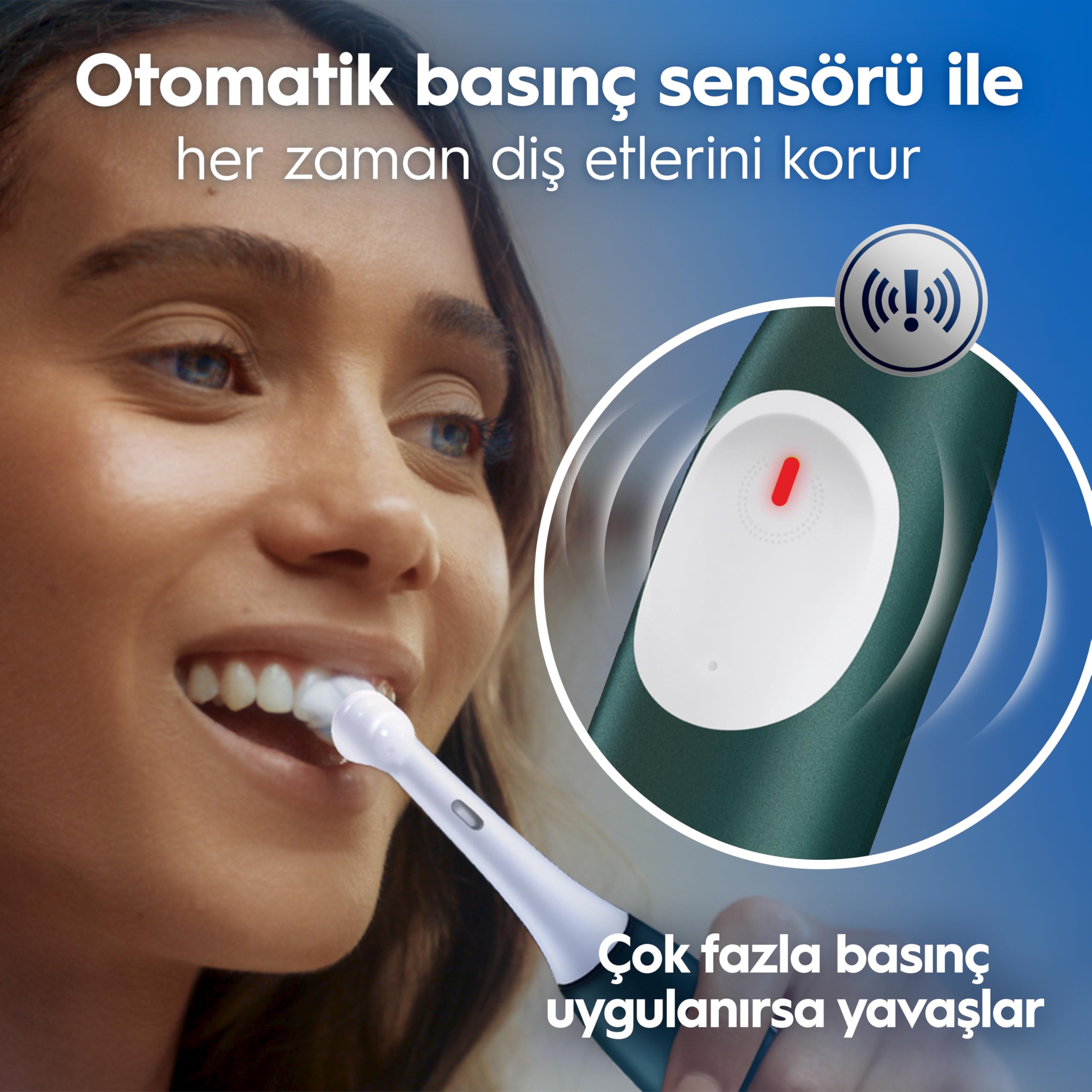 Oral-B iO2 Orman Yeşili Şarjlı/Elektrikli Diş Fırçası, 1 Fırça Başlığı, Tek Şarjda 4 Haftaya Varan Kullanım, Seyahat Kabı