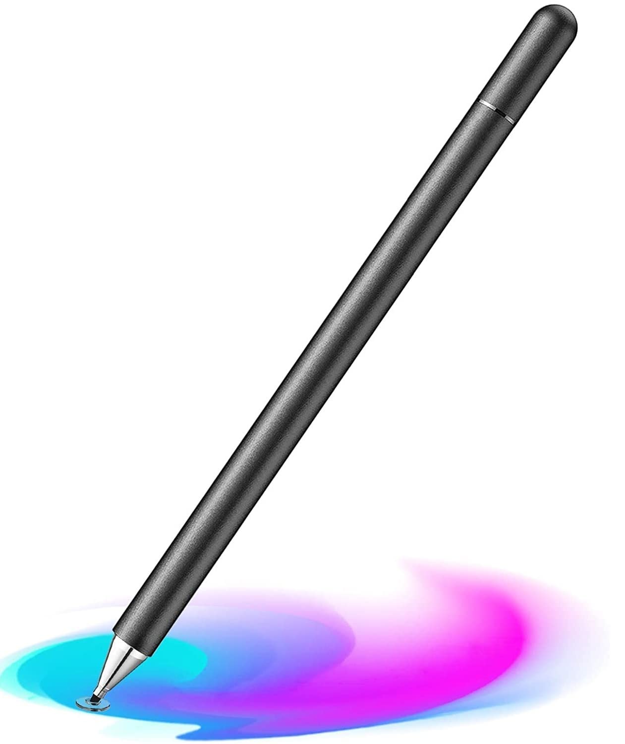 Dokunmatik Passive Stylus Kalem Tablet Telefon Bilgisayar Kalemi 2 in 1 Siyah