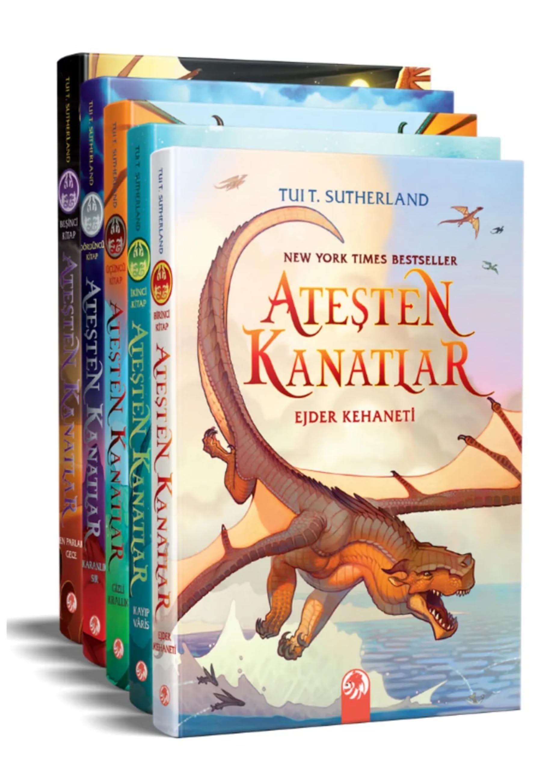 Ateşten Kanatlar Serisi, Tui T. Sutherland, 5 Kitap Set, Ejder Kehaneti