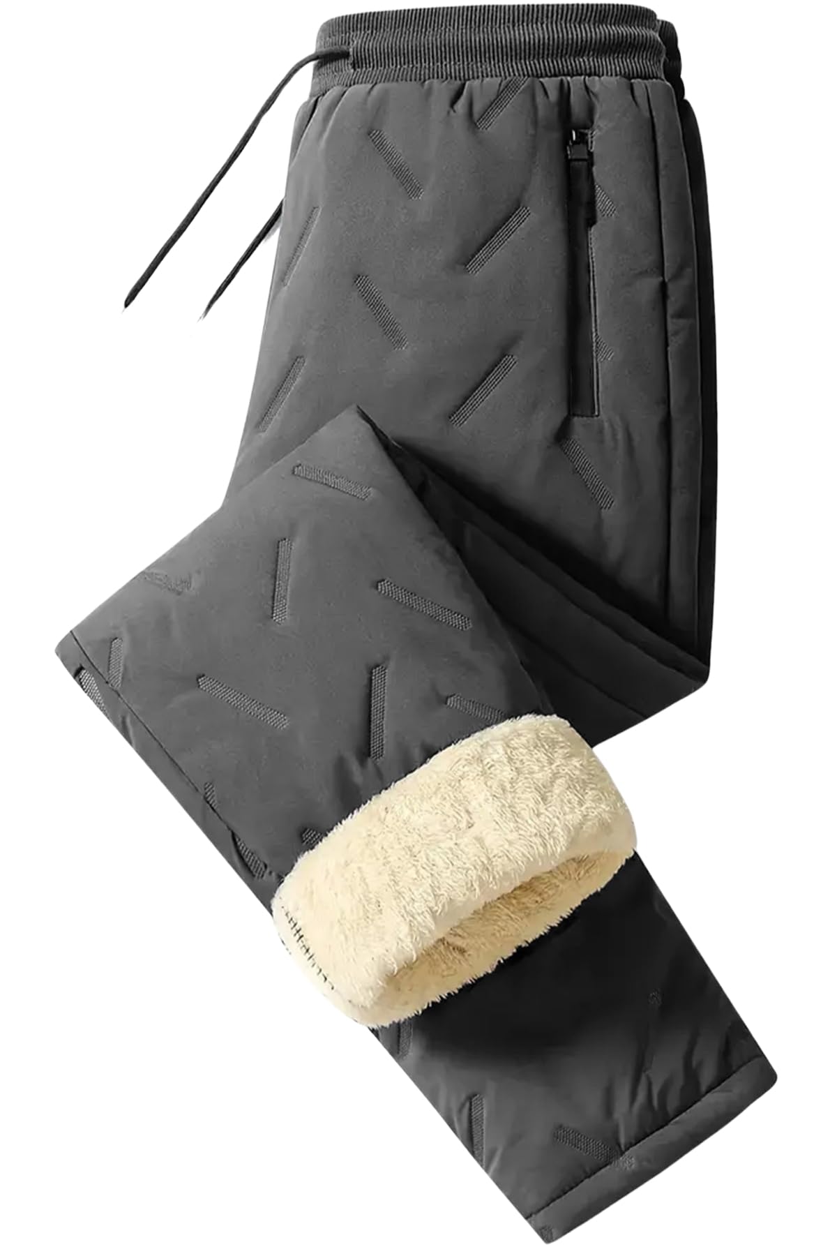 Ghassy Co. Unisex Çift Katman Ultra Termal Su ve Rüzgar Geçirmez Kayak Motorcu İçi Kürklü Pantolon SİYAH XXL