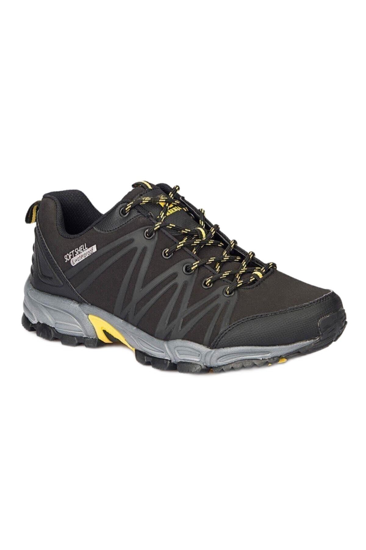 lumberjack Shell Waterproof Su Geçirmez Erkek Outdoor Spor Ayakkabı, Siyah-SARI, 41