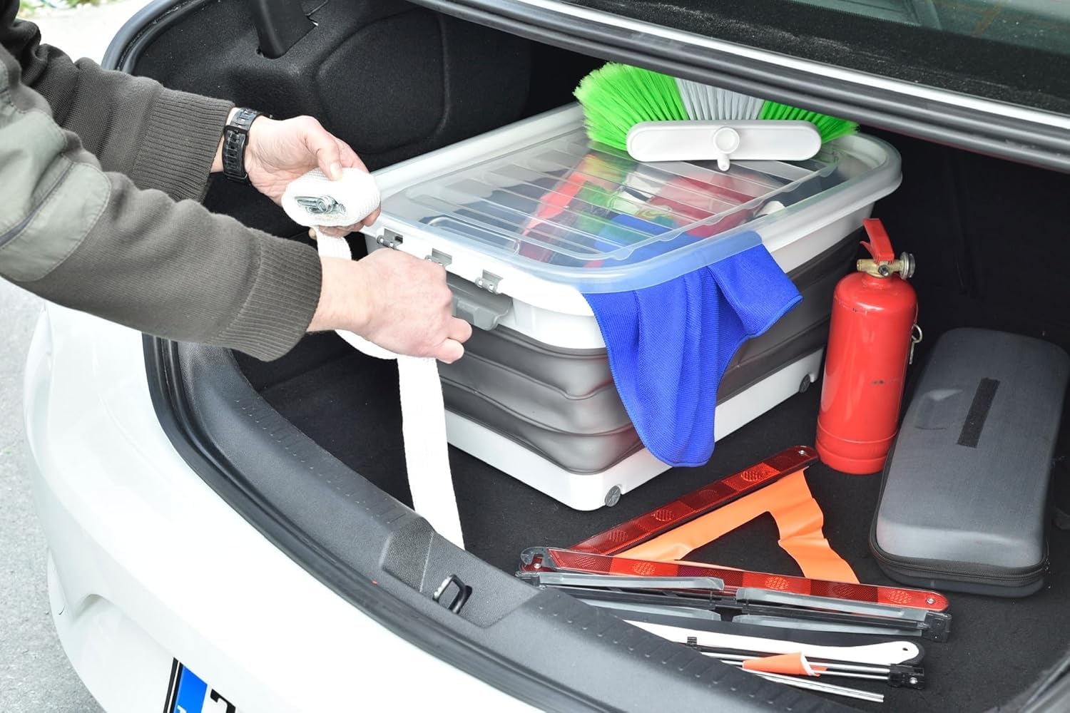 Orret Home Katlanabilir Şeffaf Kapaklı Saklama Kabı – Tekerlekli Büyük Hacimli Oyuncak Kutusu, Çamaşır Sepeti ve Organizer – Plastik Kapaklı Düzenleyici Kutu, Ev ve Ofis İçin Çok Amaçlı (45 Litre)
