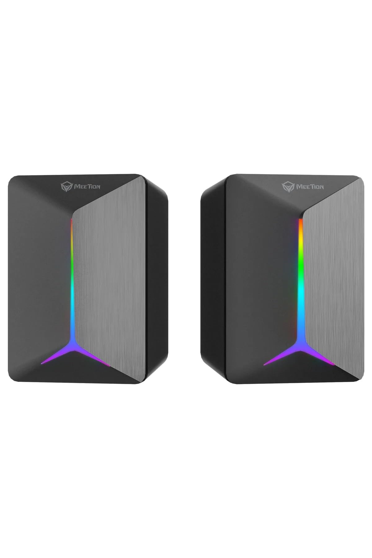 Meetion | SP2011 | Siyah | RGB Aydınlatmalı Hoparlör | 2.0 Ses Sistemi | 3.5mm + USB Bağlantı