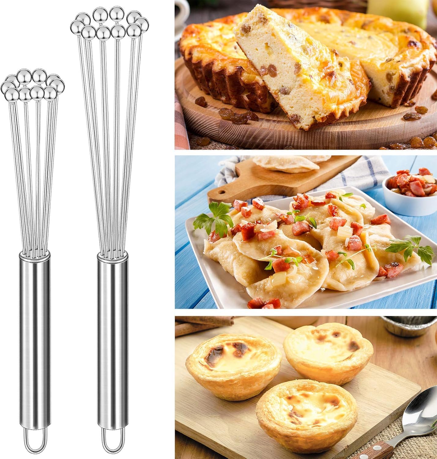 Orret Home Paslanmaz Çelik Boncuk Çırpıcı – Ergonomik Tasarım, Dayanıklı ve Pratik Mutfak Çırpma Teli, Yumurta, Süt, Krema, Sos, Hamur Karıştırıcı, Profesyonel ve Ev Kullanımı İçin (30 Cm)