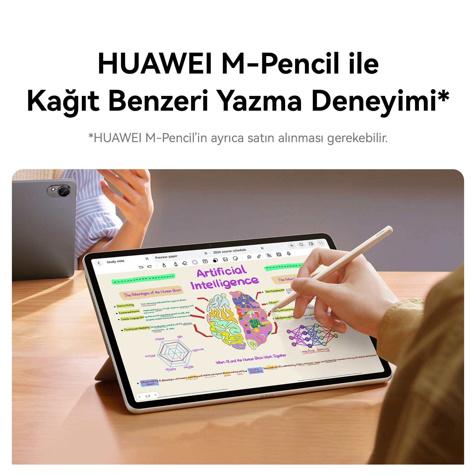 HUAWEI MatePad 11.5S PaperMatte Edition 8GB+256GB Tablet, Nearlink ile Güçlendirilmiş M-Pencil ile Uyumlu, Çıkarılabilir Klavye, 2.8K HUAWEI FullView Ekran, 144 Hz Yenileme Hızı, Şarj Aletsiz,Gri