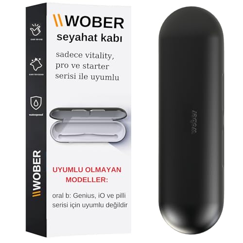 ORAL-B Şarjlı Diş Fırçası İçin Saklama Kabı - Sadece Oral-B Pro 1, Vitality Pro, vitality ve Starter Pack Serisine Özel Diş Fırçası Seyahat Kutusu (Siyah)
