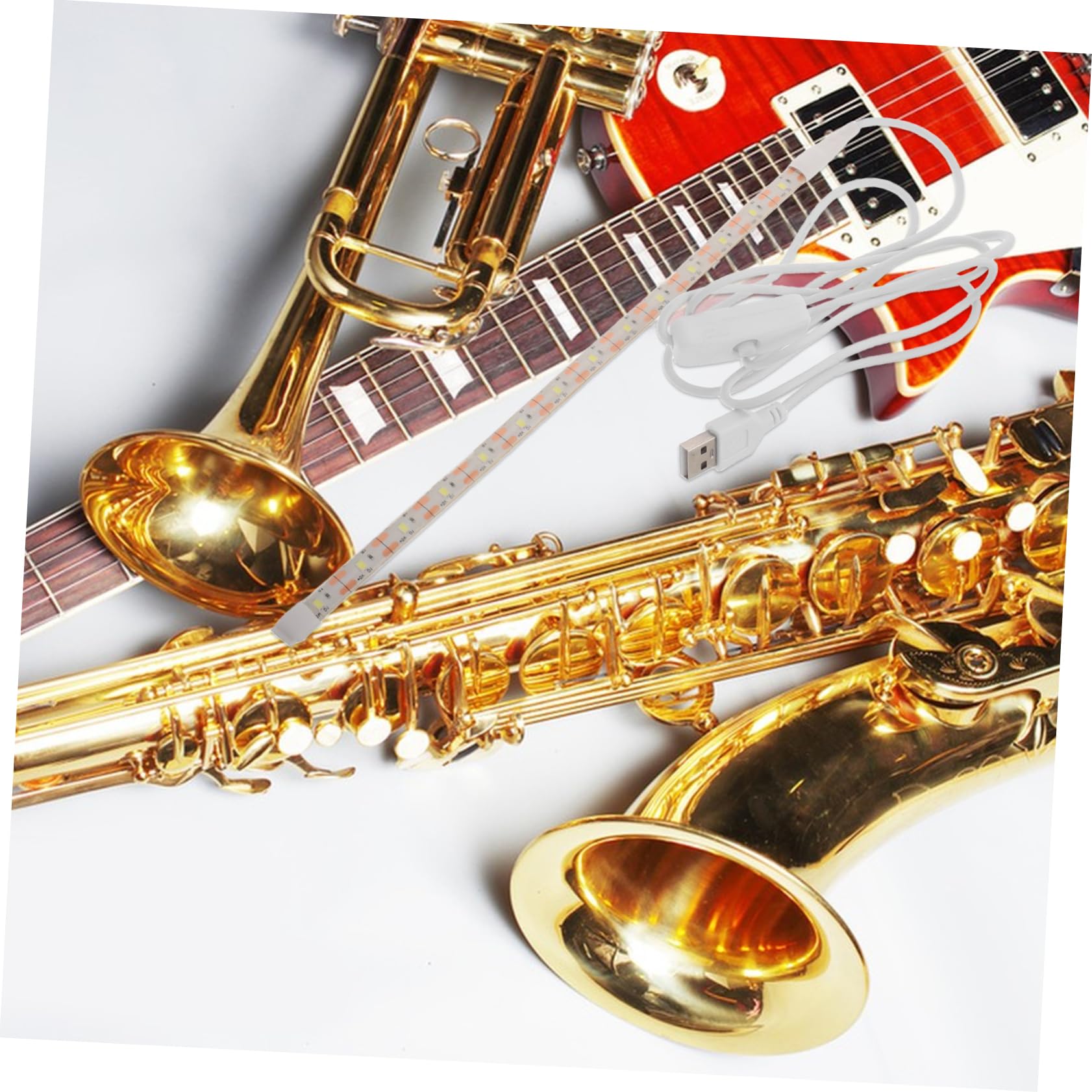 Toyvian Müzik aleti aksesuarları algılama ışığı saksafon aksesuarları müzik aleti tamir takımı alto saksafon onarım aracı flüt tamir araçları flüt tamir lambası naylon beyaz