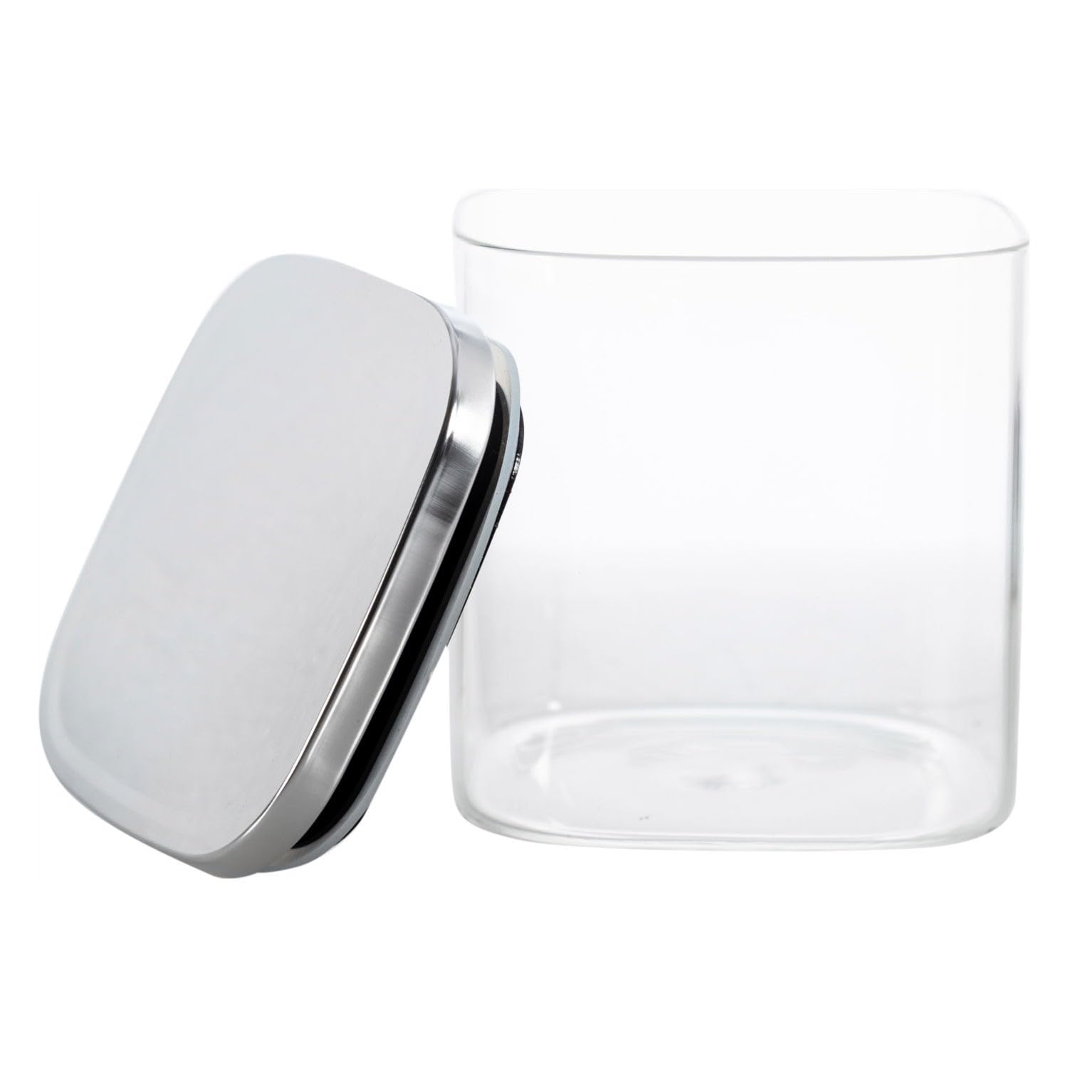 Deconox 450ml Sızdırmaz Vakumlu Metal Kapaklı Borosilikat Cam Kavanoz – Hava Geçirmez & Dayanıklı Gıda Saklama Kabı (10cm x 10cm)