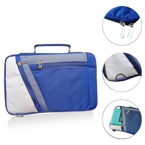 Microcase Lenovo IdeaPad Pro (2025) TB375FC 12.7 inch için Omuz Askılı El Tutacaklı Universal Sleeve Taşıma Çantası AL4346 Lacivert Krem Gri