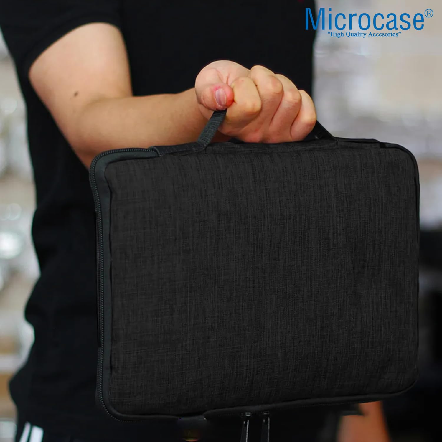 Microcase 9 Gözlü Seyahat Kablo ve Aksesuar Düzenleyici Organizer Çanta - AL5101