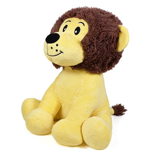 Özgüner Oyuncak Sevimli Peluş Aslan, Sarı ve Kahverengi, Yumuşak Oyuncak, Çocuklar için Peluş Hayvan (Büyük Aslan)