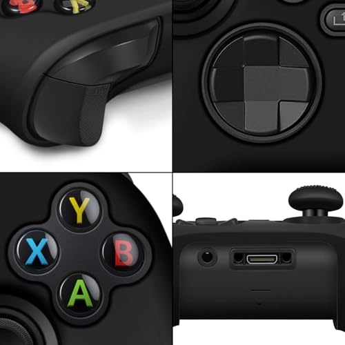 Xbox Series S/X Controller için Silikon Kılıf | Controller için Kılıf Kaymaz Koruyucu (Siyah)