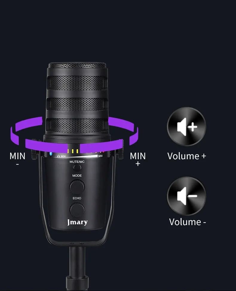 Coverzone Profesyonel Stüdyo Mikrofon, Sinyal-Gürültü Oranı (SNR) – 85dB, Dinamik Aralık – 88dB, Kayıt Condenser Masaüstü Canlı Yayın Mikrofonu PC USB, Oyun, Podcast, Kayıt, Yayın PW12