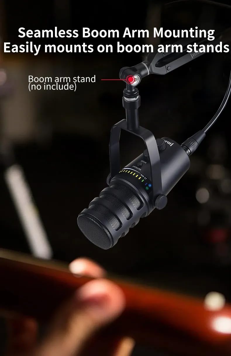 Coverzone Profesyonel Stüdyo Mikrofon, Sinyal-Gürültü Oranı (SNR) – 85dB, Dinamik Aralık – 88dB, Kayıt Condenser Masaüstü Canlı Yayın Mikrofonu PC USB, Oyun, Podcast, Kayıt, Yayın PW12