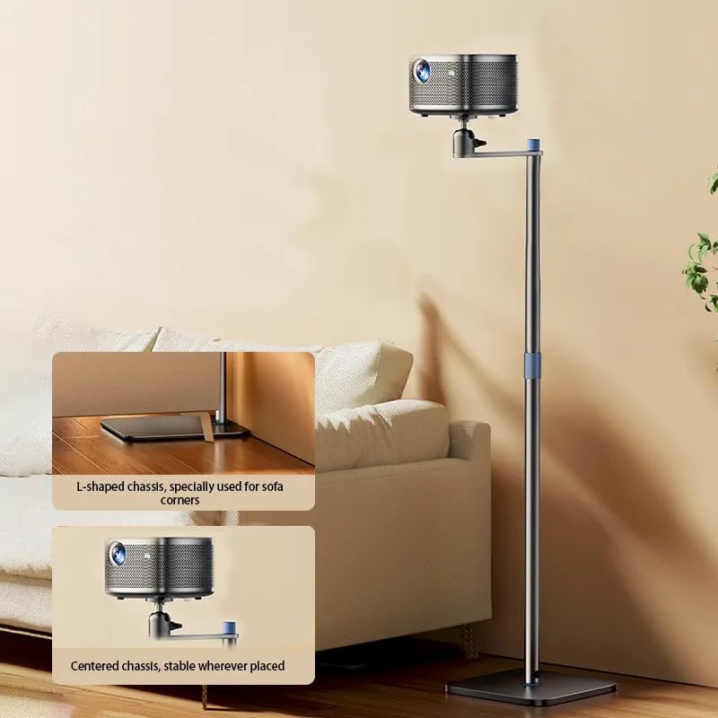 Coverzone Profesyonel Yatak, Koltuk Arkası veya Masaüstü Montaj Projeksiyon Stant, Kamera ve Fotoğraf Makinesi Standı 80-160cm Ayarlanabilir Uzunluk TY-L02 Pro (TY-L02 Pro)