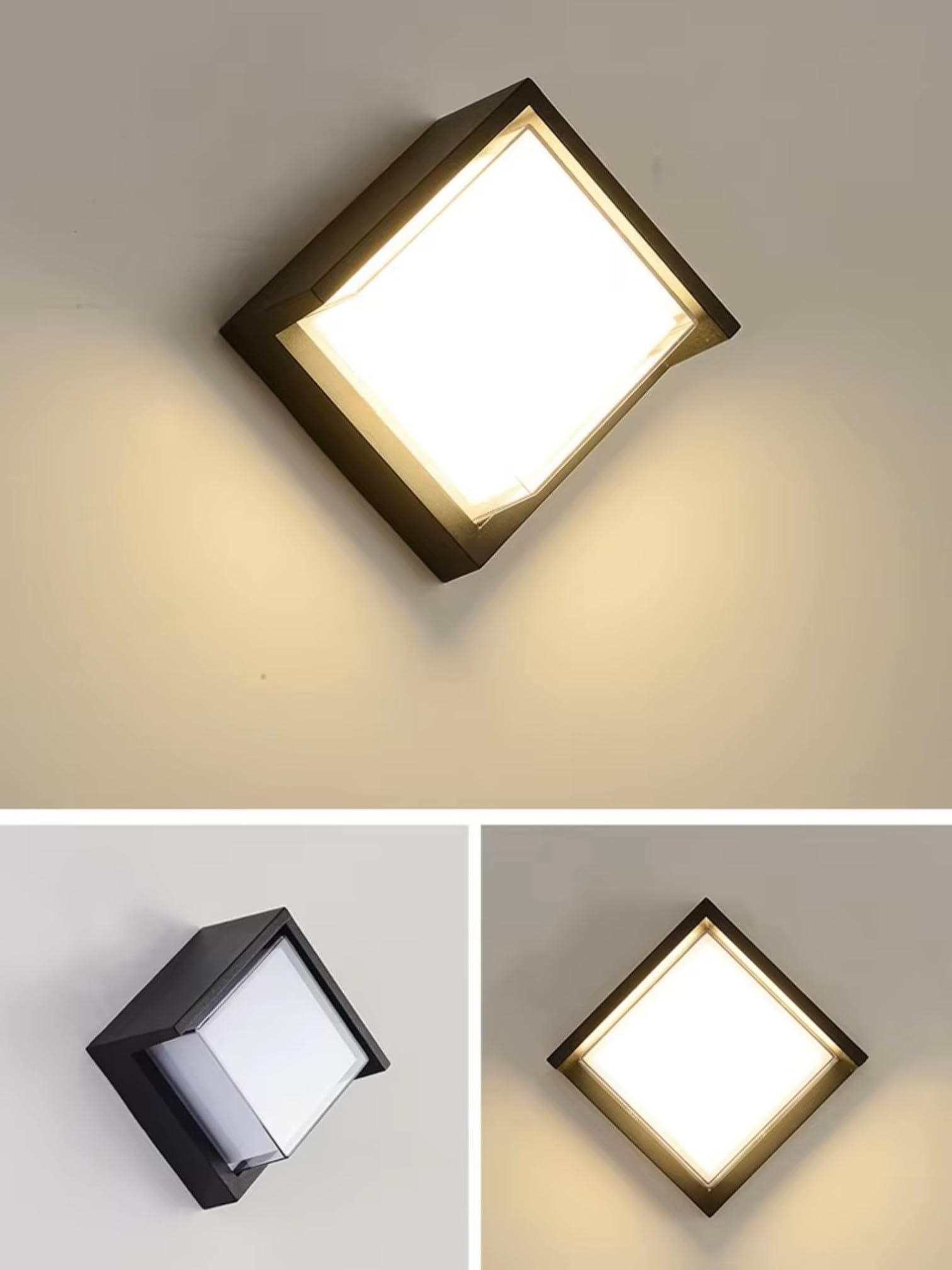 Ucuz Geldi Modern LED Duvar Aplik, 15W, 1500 Lümen, 3200k, Gün Işığı, IP44, Siyah, Modern Tasarım Led Aplik İç ve Dış Mekan Duvar Lambası Cata Dominik Gün Işığı Bahçe Duvar Apliği