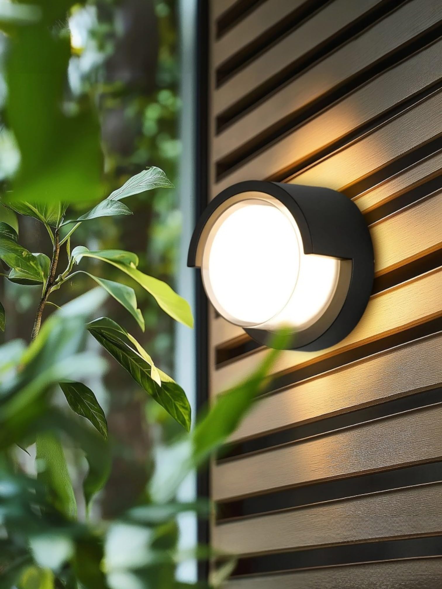 Ucuz Geldi 15w Modern Tasarım Led Aplik İç ve Dış Mekan Duvar Lambası Cata Dominik 3200k Gün Işığı Bahçe Duvar Apliği (Yuvarlak)