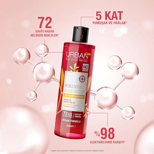 Urban Care Hibiscus & Shea Butter Bukle Belirginleştirici Saç Bakım Şampuanı, 350 Mililitre, Vegan