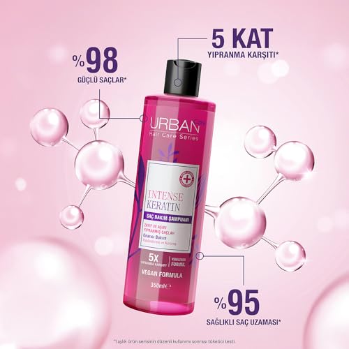 Urban Care Intense Keratin Yoğun Hasar Onarıcı Saç Bakım Şampuanı, 350 Mililitre, Vegan
