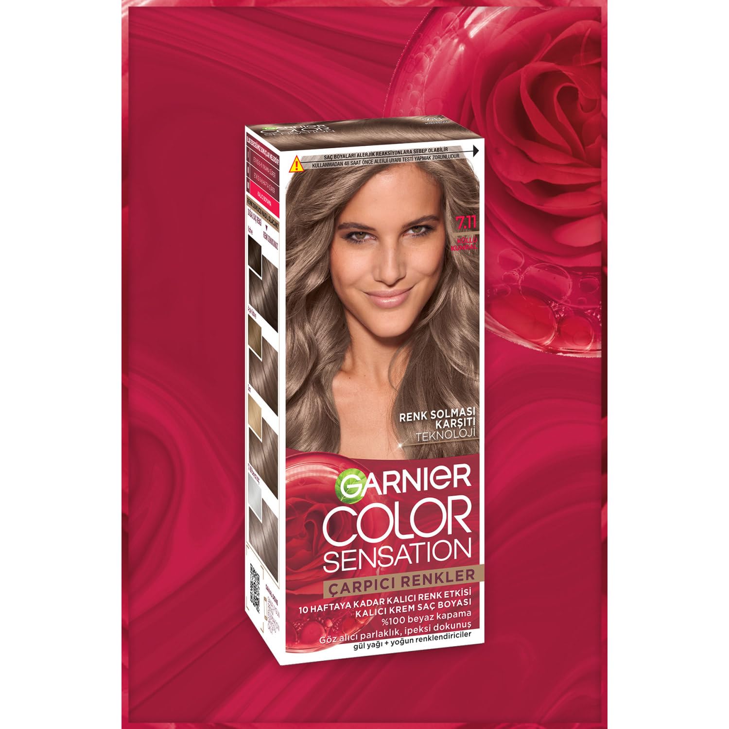 Garnier Çarpıcı Renkler 7.11 Küllü Kumral Saç Boyası